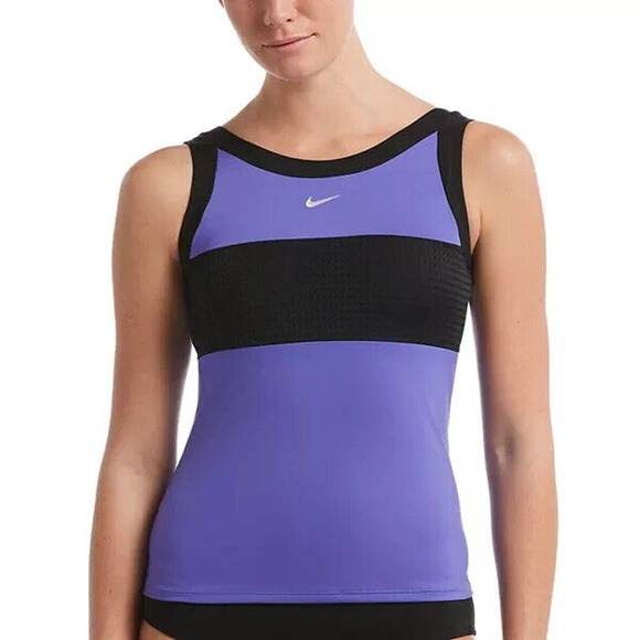 Nike‎ Womens Swimsuit Sports Mesh Tankini High Neck Small NWT - Picture 1 of 2